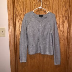 Grey Zip-Up Sweater